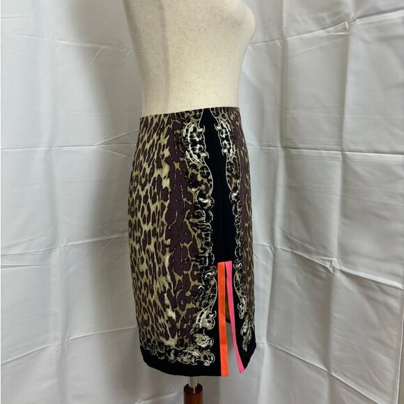 NWOT Elie Tahari Side Slit Animal Print Pencil Skirt Size 4 - Picture 3 of 5